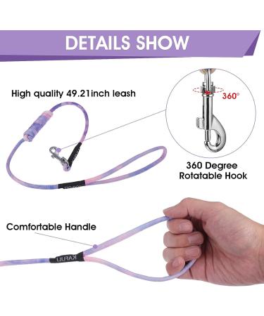 TIESOME Cat Harness and Leash Set Adjustable Gradient Kitten Harness Escape Proof Harness with Leash for Kitty Outdoor Walking (Gradient Purple) - Buy Online on GoSupps.com