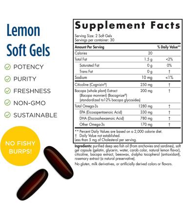 Nordic Naturals Omega Focus - 1280 mg, 60 Soft Gels - Optimal Brain Health Supplement - Buy Online on GoSupps.com