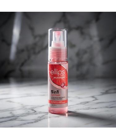 ELLIPS 5 in 1 Hair Vitamin Milkshake 45ml - Spray Soin Sans Rin age - Prot ines de Lait & Bl - D m le & Adoucit - Brillance & Anti-Frisottis - Cheveux Secs/Ab m s - Buy Online on GoSupps.com