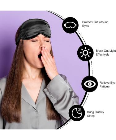 20-Piece Silk Sleep Mask Set | Soft Eye Cover for Men, Women, Kids | Satin Blindfold for Sleeping & Travel - Black - Buy Online on GoSupps.com