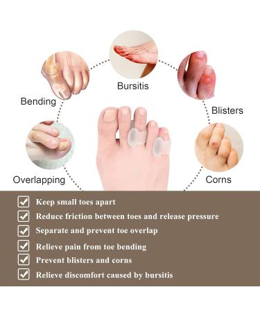 10 Pcs Gel Toe Separators for Overlapping Toes - Pinky Toe Spacers for Pressure Relief & Bunion Correction - Buy Online on GoSupps.com