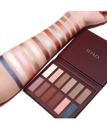 LUXAZA Neutral Nudes Eyeshadow Palette - Brown Metallic Warm Bronze Copper Shimmer Satin Shades - Buy Online on GoSupps.com