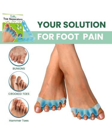 Buy XL Gel Toe Separators (6Pcs) - Bunion Relief & Hammer Toe Solution with Aloe Vera | Comfortable Toe Stretchers for Men & Women | Perfect for Yoga Practice - Buy Online on GoSupps.com