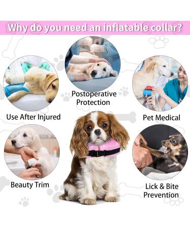 FWLWTWSS Inflatable Hinge & Sore Throat Cat Collar | Adjustable Dog Protective Collar | Leak Protection for Recovery | Fits 25-36cm | Comfort for Pets - Buy Online on GoSupps.com