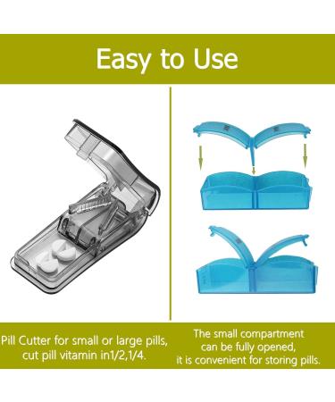 CAidRE 31-Day AM/PM Monthly Pill Organizer with Cutter - Vitamin, Fish Oil, Supplement Holder - Buy Online on GoSupps.com