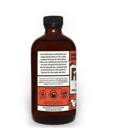 Hany's All Natural Carolina Reaper Fire Cider Tonic 16oz - Raw Apple Cider Vinegar with Honey, Lemon, and Spices - Buy Online on GoSupps.com
