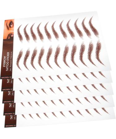 Hemoton 10 Sheets sticker eyebrow stickers peel off simulation eyebrow grooming shaping eyebrow 1 count (Pack of 1) Brownx2pcs - Buy Online on GoSupps.com