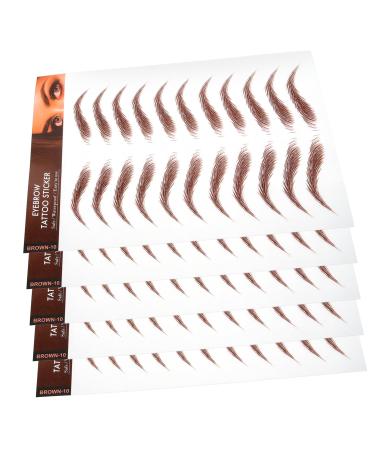 MUSISALY 5 Sheets Eyebrow Stickers Eyebrows Makeup Sticker Peel off Eyebrow Sticker Eyebrow Waterproof