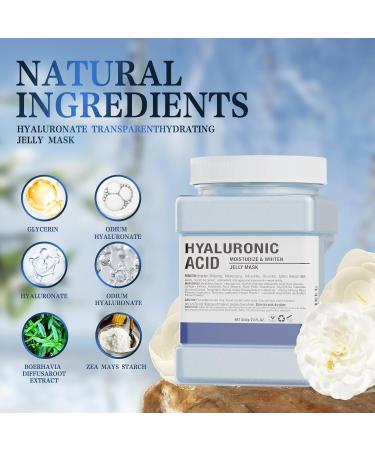 Jelly Face Mask with Hyaluronic Acid - Moisturizing Hydro Jelly Mask Powder for DIY Spa - 23 Fl Oz | Professional Peel Off Gel Mask Set - Buy Online on GoSupps.com