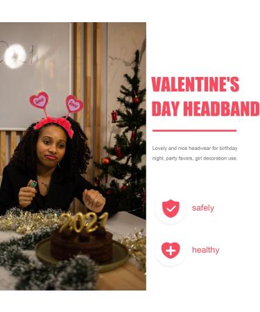 Amosfun 1pc Valentine's Day Headband Valentines Head Bopper Fancy Dress Headband Love Heart Sequin Headband Valentines Love Headpiece Alien Headband Wedding Party Supplies Miss Gritbo - Buy Online on GoSupps.com