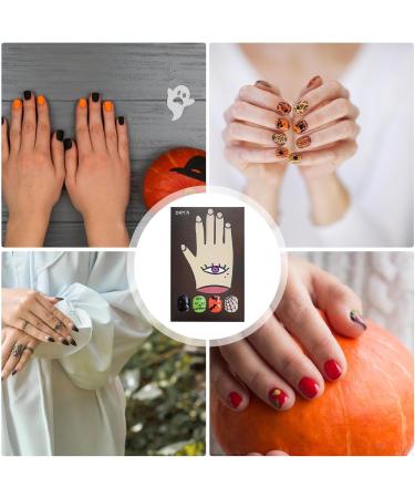 Kapaunn Halloween Nails | Press On Nails Short | Artificial Nails Decorations Short Square Fake Nails Halloween Ghost Press On Nails Natural & Fit False Nails - Buy Online on GoSupps.com