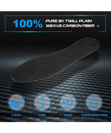 2 Pairs Carbon Fiber Insoles for Men & Women | 9.64" Rigid Footplate for Hallux Rigidus & Toe Pain Relief | Ideal for Sports & Trekking - Buy Online on GoSupps.com