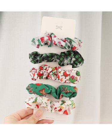 Christmas Hair Ties Xmas Elastic Hair Scrunchies Hair Bands Stretchy Christmas Hair Ropes Hair Loop Christmas Hair Accessories for Women - Buy Online on GoSupps.com