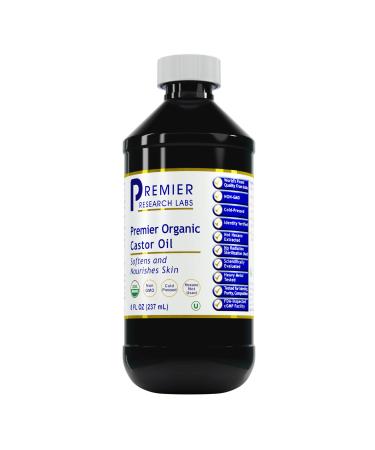 Premier Research Labs Castor Oil - Nourishes & Softens Skin & Hair - Pure  Cold-Pressed  non-GMO & Parabens Free Organic Castor Oil from India - 8 Fl Oz