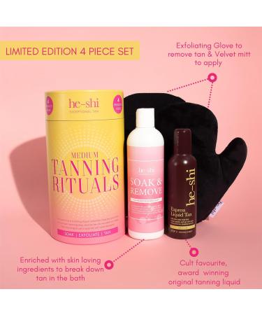 He-Shi Fake Tan Kit - Tanning Rituals Gift Set for Streak-Free Golden Glow - Buy Online on GoSupps.com