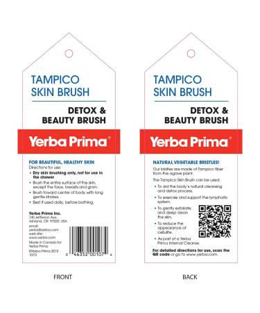Yerba Prima Tampico Skin Brush - Exfoliate for Radiant Skin & Improved Circulation - Buy Online on GoSupps.com