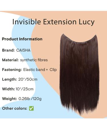 CAISHA 20" 1 Weft Extension With Elastic Band Hair Extensions Hairpiece Straight Reddish Brown E105 reddish brown #2/33 E105 - Buy Online on GoSupps.com