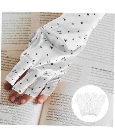 Beavorty 4 Pairs nail gloves gel manicure UV gloves UV gloves for gel manicures fingerless anti UV glove nail molding gel reusable UV gloves Miss white pattern polyester ultra violet light - Buy Online on GoSupps.com