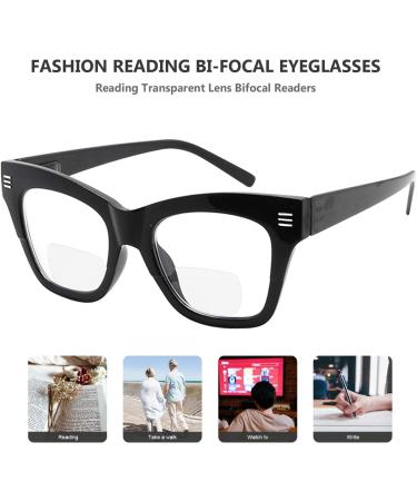 Eyekepper 4-Pack Bifocal Reading Glasses for Women - Large Frame +2.50 Diopters - 4 Clear Lens Readers - International Shipping Available - Buy Online on GoSupps.com