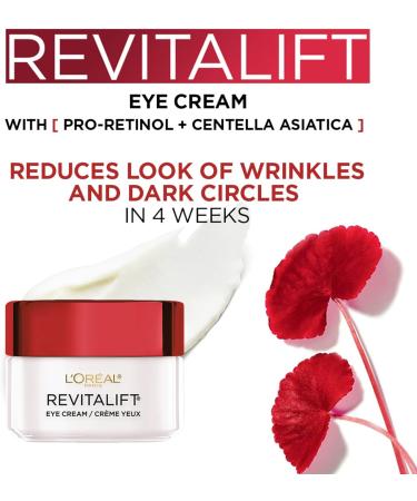 L Or al Paris Eye Cream with Pro-Retinol Centella Asiatica Resists Signs of Aging Softens + Smooths Eye Area Revitalift - 15 mL Eye Cream - 15ml - Buy Online on GoSupps.com