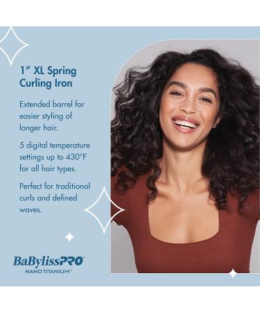 BabylissPRO Nano Titanium Curling Iron 1 inch - Extended Barrel for Long Hair - Buy Online on GoSupps.com