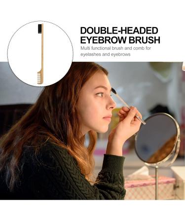 Eyebrow Comb with Wooden Handle - Bamboo Eyebrow Trimming Brush and Eyelash Grooming Comb for Perfect Brows - Buy Online on GoSupps.com
