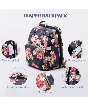 Multicolored Diaper Bag Backpack with Changing Station - Large Capacity Waterproof Travel Bag for Baby Girls/Boys - Buy Online on GoSupps.com