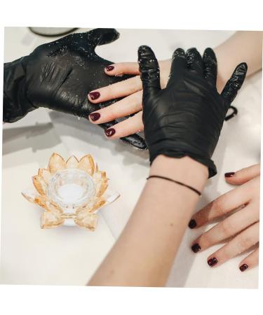 Ipetboom Nail Art Crystal Cup Glass Terrarium with Lid Pink Bow Headband Girls Glass Tumbler with Lid Nail Art Tool Glass Mug with Lid Crystal Nail Art Bowl Mixing Cup Manicure - Buy Online on GoSupps.com