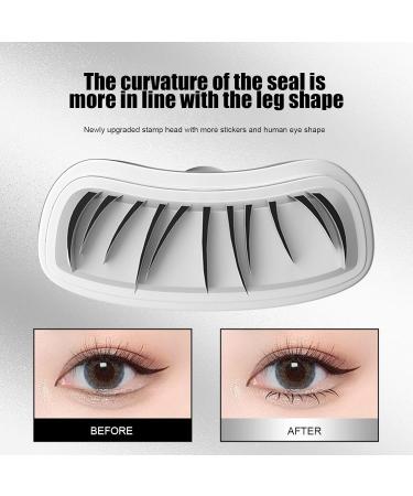 Lower Eyelashes Stamp Eyelash Stamps Tool for Women Bottom Lashes Stamp Immediate Molding Eyelash Stamp Bottom Lash Stamp with Ink Waterproof Eye Makeup Tool for Girls Black - Buy Online on GoSupps.com