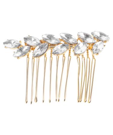 FOMIYES Rhinestone Wedding Hair Comb Bride Bridal Hair Clip Women Crystal Hair Pieces Headpiece Hair Pins Bridesmaids Flower Girls Hair Barrettes Hairpin Hair Accessories Jewelry