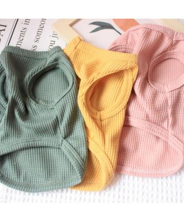 Cotton Dog Shirt Summer Lightweight Pet T-Shirts - X-Large 2PCS Yellow&Green - Buy Online on GoSupps.com