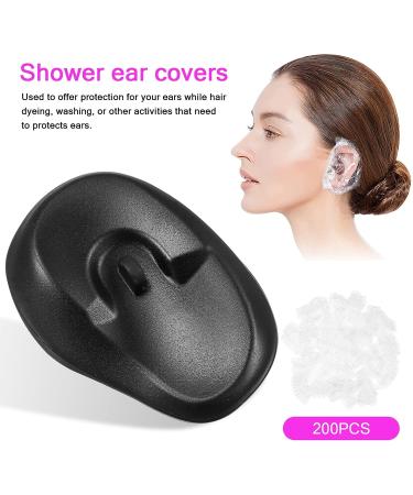 200pcs Lurrose Disposable Ear Covers with 6 Hair Dye Earmuffs - Clear Ear Shower Caps for Hair Dye & Spa - Buy Online on GoSupps.com
