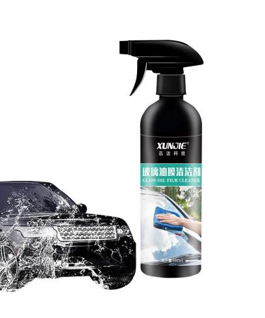 Car Oil Film Remover 500ML Outdoor Window Cleaner Glass Polishing Kit Car Glass Cleaner Gentle for Water Spots Bird Droppings Coatings Polish and Restore Glass to Clear Cle-ca