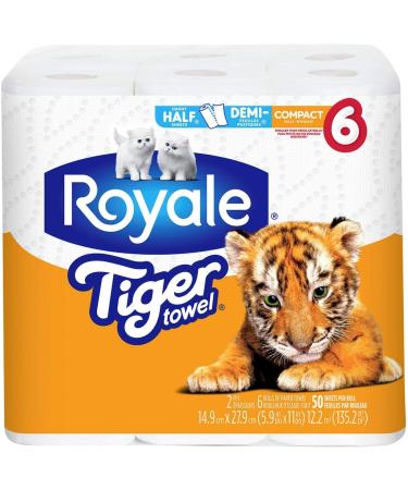 Royale Tiger Towel 2 Ply Paper Towel 6 Pack