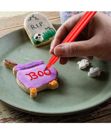 Edible Food Pens 12-Colors Edible Food Colouring Pens Single Tip Design Edible Coloring Pens Food Coloring Markers for Cakes Cookies Fondant Desserts Easter Eggs - Buy Online on GoSupps.com