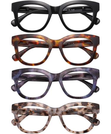 Shop Stylish Reading Glasses for Men & Women - Square & Oval Designs Spring Hinge Thick Frame 1.5x Magnification - International Shipping Available - Buy Online on GoSupps.com