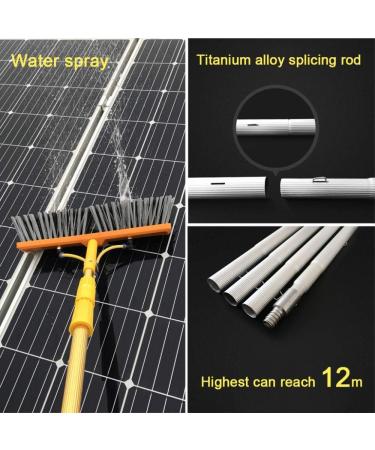 photovoltaic cleaner window cleaning pole 4M-12M Water Fed Telescopic Brush Window Clean Extendable Cleaner Conservatory Roof Cleaning Tools Pole 35cm Brush Head 7M/24FT - Buy Online on GoSupps.com