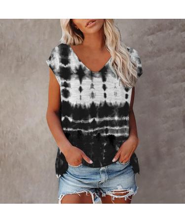 Short Sleeve T Shirts Clothing Woman T-Shirt Casual Black Clothing Top Women's Floral Pattern for Women Crop Tops Shirt Shirts Top Women's Summer Tank Top 4-black XL - Buy Online on GoSupps.com