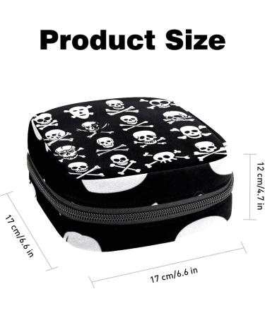 Guantierendiy Sanitary Napkin Storage Bag Portable Period Bag for Women Teen Girls Skull Print Pattern Menstrual Cup Pouch Nursing Pad Holder (Multicolor) Color 7 - Buy Online on GoSupps.com