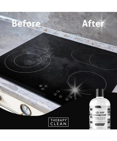 Therapy Glass Stovetop Cleaner Kit - 3 Non-Scratch Pads & Razor Scraper for All Cooktops - Effective Oven & Ceramic Cleaning Solution - Buy Online on GoSupps.com