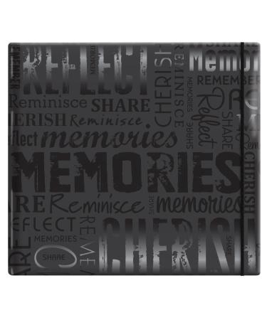 MCS MBI 13.5x12.5 Inch Embossed Gloss Expressions Scrapbook Album with 12x12 Inch Pages  Black  Embossed Memories (848121) - Buy Online on GoSupps.com