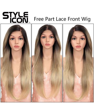 28 Ombre Blonde Easy-360 Lace Frontal Wig - Synthetic Long Straight Wig | Style Icon SOP 22613 - Buy Online on GoSupps.com