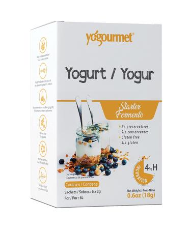 Yo Gourmet Freeze Dried Yogurt Starter - 2 Boxes (6 Packets each) - Homemade Yogurt Mix - Buy Online on GoSupps.com