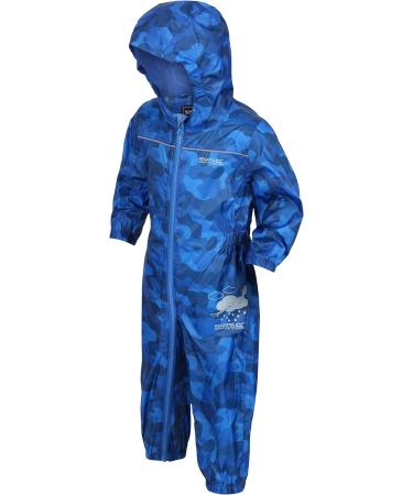 Regatta Kids Puddle Iv All-in-One Suit 12-18 Oxford Blue Camo - Unisex | Waterproof Outerwear - Buy Online on GoSupps.com