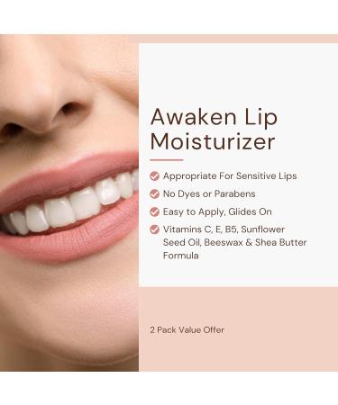 Awaken Lip Moisturizing Stick Relieves Dryness and Soothes Chapped Cracked Lips Long-Lasting Moisture Fragrance Free Paraben Free Two 0.17 oz Sticks - Buy Online on GoSupps.com