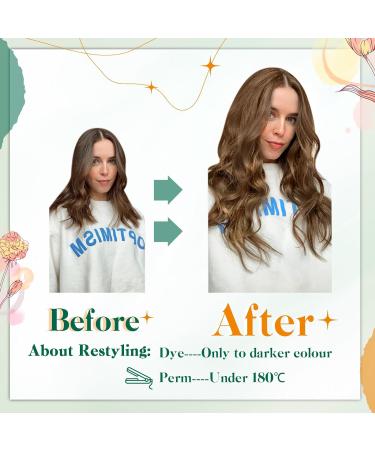 Easyouth Brown Wire Hair Extensions | 14 Inch Medium Brown Human Hair Fish Line Extensions | 70g 1-Wire #4 - Buy Online on GoSupps.com