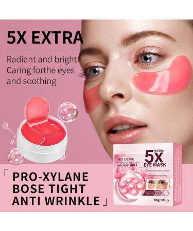 Premium Eye Patches for Dark Circles & Puffiness - Moisturizing Under Eye Masks & Gel Pads | Reduce Wrinkles & Refresh Eyes (Pink - Buy Online on GoSupps.com