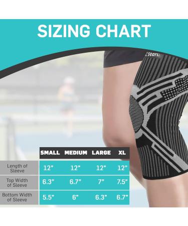 Buy Compression Knee Sleeve with Patella Stabilizer for Pickleball | Neoprene Knee Support for Pain Relief | Men & Women | Large Grey - Buy Online on GoSupps.com