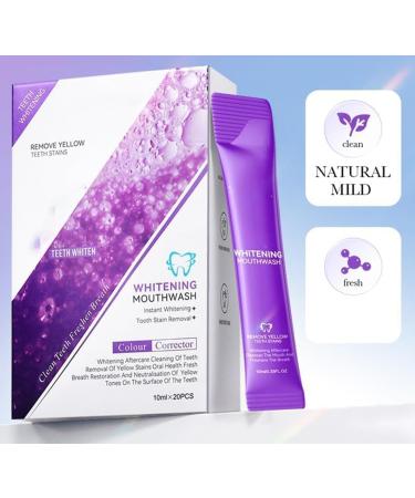 Purple Teeth Whitening Mouthwash - 20 Pcs Box | Best Rinse for Whitening & Fresh Breath - Buy Online on GoSupps.com