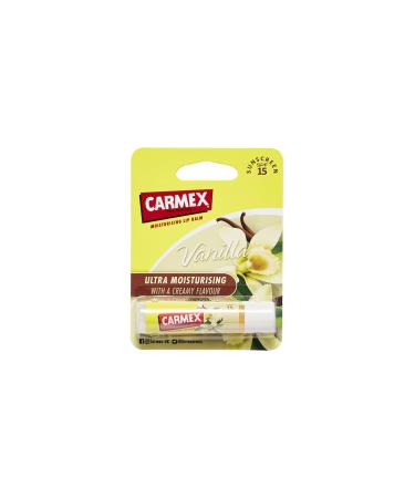 Carmex Vanilla Ultra Moisturising Lip Balm (SPF 15 4 25g) 4.25 g (Pack of 1)